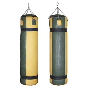 Heavy Leather Punching Bags with Straps for Boxing Training MMA Muay Thai Kickboxing Martial Arts or Fitness - Product Image 2