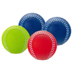 Pelotas de Béisbol de Entrenamiento Suaves KATBROS SS-BBB-011 - Para Diestros, 12 Pulgadas, Resistentes a Impactos, Colores Rojo/Verde/Azul, Costuras Blancas - Product Image 1