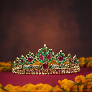 Green Kemp Nethichutti Crown Tiara - Product Image 3