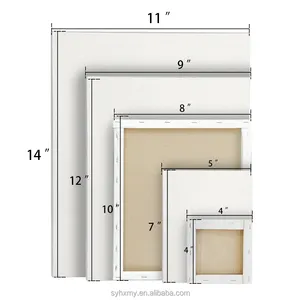 4x4 Wood Canvas Boards for Painting, Blank Deep Cradle Canvas for