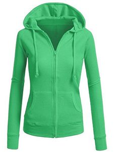 Sudadera con Capucha para Mujer, 100% Algodón, con Cierre, Estampado por Transferencia de Calor, Manga Larga, Ropa Casual de Otoño/Invierno - Product Image 1