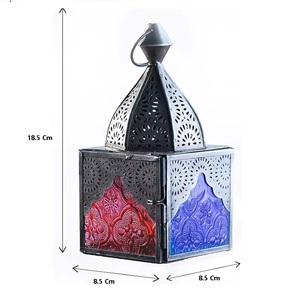 Lanterne marocaine de style moderne et unique, petite, belle, durable, écologique, tendance, cadeau décoratif pour les occasions et les fêtes - Product Image 2