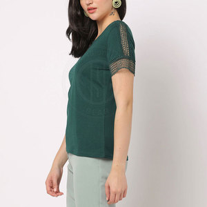 เสื้อยืดผู้หญิงผ้าฝ้ายทันสมัย เสื้อยืดผู้หญิงเนื้อนุ่ม สวมใส่สบาย แฟชั่นลำลอง เสื้อยืดผู้หญิงสไตล์แฟชั่น - Product Image 2