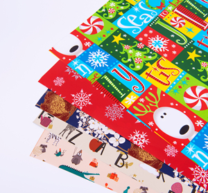 Papel de Regalo de Cumpleaños y Navidad, Rollo de Papel Artístico con Doble Cara Recubierta, Reciclable, para Manualidades y Envoltura de Regalos - Product Image 6