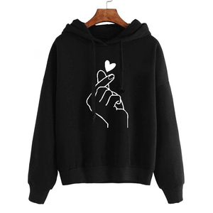 เสื้อฮู้ดผู้หญิงกันลม ผ้าฝ้ายฟลีซ 100% แขนยาว สวมใส่สบายๆ สำหรับฤดูใบไม้ผลิ ฤดูใบไม้ร่วง ฤดูหนาว มีไซส์พลัส - Product Image 1