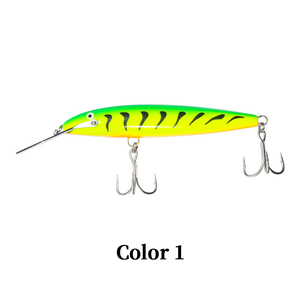 Leurre de pêche au bar, plusieurs couleurs, minnow à lèvres métalliques, 147 mm, 42 g, matériau ABS, type coulant, leurre dur avec hameçon triple - Product Image 3