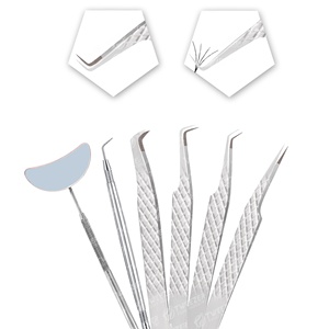 Pince à épiler pour extension de cils en fibre d'acier inoxydable de haute qualité Diamond Grip Outil de beauté en gros pour les cils de volume pointus - Product Image 1