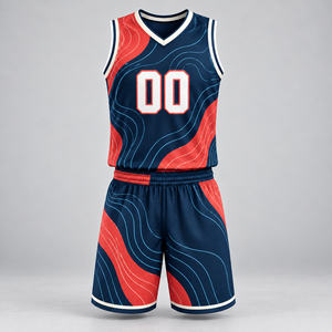 Maillot de basket-ball personnalisé, ensemble uniforme de basket-ball sublimé avec short assorti pour les équipes scolaires, les clubs, les jeunes et les adultes - Product Image 1