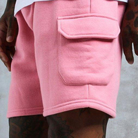 Nouvel Arrivage Short Cargo Homme Style Urbain Uni Séchage Rapide 100% Polyester Respirant Doublure Polaire Confortable Taille Élastique Long