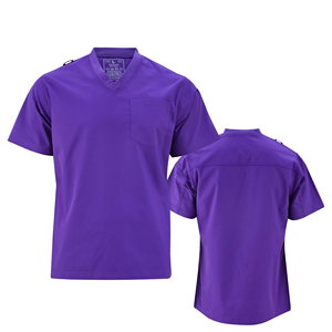 Ensemble de blouses et pantalons médicaux personnalisables pour femmes, uniforme d'infirmière extensible, ensemble de blouses médicales pour femmes, haut bleu marine à col en V - Product Image 3