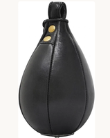 Ballon de vitesse en cuir noir/marron fait main, vintage, pour entraînement de boxe, entraînement de réflexes