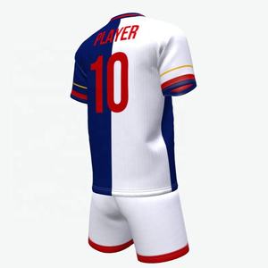 Conjunto de Camiseta de Fútbol Unisex Personalizada, Manga Corta, Cuello en V, 100% Poliéster, Rayas Rojas y Negras, Sublimación 3D, Absorbe la Humedad, Deportiva - Product Image 4