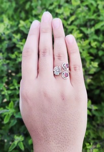 Designer 925 Sterling <b>Silver</b> <b>Garnet</b> <b>Ring</b> Natural Gemstone Jewelry January Birthstone Gift for Women - Product Image 5