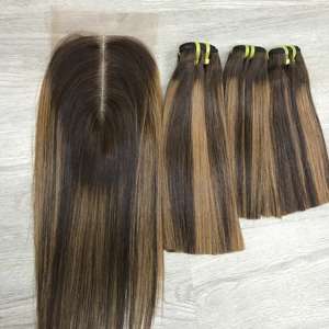 ผมตรงแบบไม่ผ่านกระบวนการผมมนุษย์สีเปียโนจากเวียดนาม - Product Image 4