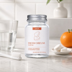 [FROM OREUM] Dentifrice solide de voyage saveur mandarine de Jeju, 60 comprimés, pour articles de toilette personnels en voyage - Product Image 5