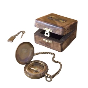 Brújula de supervivencia para acampar Vintage antigua de latón, brújula de bolsillo de Metal para senderismo, Camping, caza, herramienta de navegación al aire libre - Product Image 1