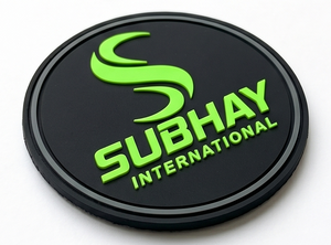 SUBHAY INTERNATIONAL Rectangle Rubber <b>Patch</b> 3D Embossed <b>Sew</b>-<b>On</b> Logo - Product Image 5