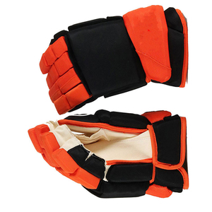 SPORTEX WEARS Fingerless Sports Gloves Breathable Full Finger Orange Black Polyester <b>Hook</b> Loop Closure Unisex All Seasons - Product Image 5