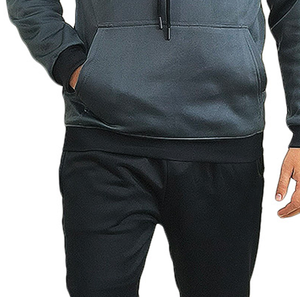 Ensemble de survêtement unisexe d'hiver noir et gris uni, élégant, confortable et performant pour la gym, l'entraînement et le sport décontracté - Product Image 5