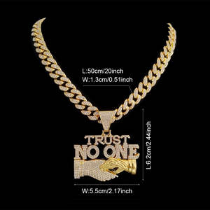 Collar de Plata de Ley 925 con Colgante de Letra Inicial Estilo Hip Hop Cubano, con Incrustaciones de Diamantes Moissanite, para Raperos - Product Image 6