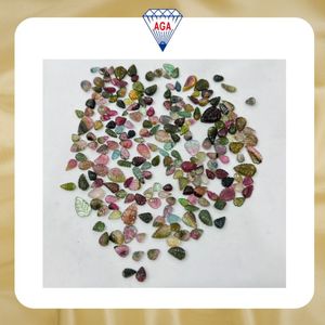 Turmalina Natural Multicolor en Forma de Hoja, Gemas Talladas de Colores Mezclados, Tallado Suelto para Joyería, Gemas al por Mayor de Madagascar AAA - Product Image 2
