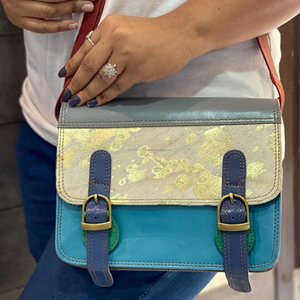 Bolso de mano de Piel Reciclada hecho a mano para mujer, bandolera de Color rechoncho, de alta calidad, multiusos - Product Image 1