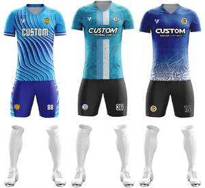 Uniforme de Fútbol Personalizado para Hombre al por Mayor 2024-2025, 100% Poliéster, Ropa Deportiva de Fútbol para Equipos Nacionales, Transferencia Térmica, Antibacteriano - Product Image 1