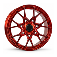 Jantes forgées multi-rayons en maille de 18 à 22 pouces, rouge bonbon chromé, 5x112 5x114.3 VIW-164 pour BMW Audi Mercedes-Benz