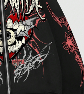 Vente en gros de sweats à capuche streetwear en coton lourd, surdimensionnés, avec fermeture éclair, logo personnalisé, fournisseur Pakistan - Product Image 6
