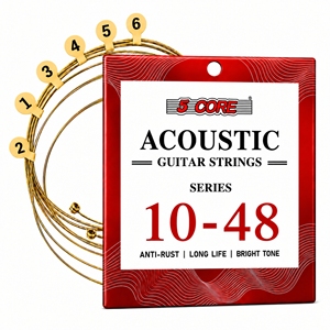 กีตาร์โปร่ง 5 คอร์ 6 สาย รุ่น Light Gauge Steel Carbon Core ให้เสียงใสทรงพลัง ทนทาน รุ่น GS AC คุณภาพพรีเมียม - Product Image 1