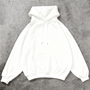 Sweat-shirt à capuche décontracté bleu marine pour homme avec poche kangourou, manches longues, uni - Product Image 6