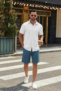 Pantalones Cortos Bermuda Versátiles y Cómodos para Hombre, Tela de Algodón, Transpirables, Suaves, Elásticos, Casuales, para Verano, Playa, Deportes, Gimnasio, Running y Estilo de Vida - Product Image 3