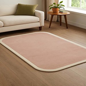 Modern Solid Orange Area Rug Minimalist Border Hand Tufted Woolen Carpet Contemporary Living Room Bedroom Soft Floor Decor Rug - Product Image 4