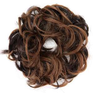 Hairarchy Extension de chignon en cheveux indiens Remy bruns avec frange, facile à porter, aspect naturel, taille personnalisée, vente en gros, meilleur prix - Product Image 3