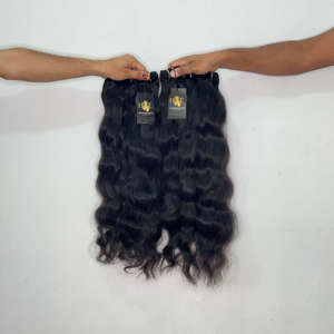 Extensiones de Cabello Rizado Brasileño Deepwave, Cabello Humano Natural Liso Negro Ondulado Brasileño de Visón Crudo, Extensiones de Cabello Indio - Product Image 2