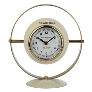 Premium Quality Fancy Vintage Style Table <b>Clock</b> Stainless Steel And Mop Metal Gold Finished Home Office Decorations Desk <b>Clock</b> - Product Image 4