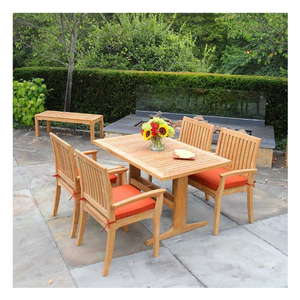 Ensembles de table et de chaises pour la maison, le jardin et les restaurants, ensembles de jardin en teck durable, prix de gros - Product Image 5