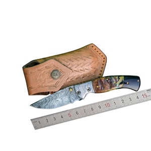 มีดเหล็กดามัสกัสเกรดอุตสาหกรรมสำหรับมืออาชีพใบมีดแบบคงที่ใบมีดคมสลักแบบกำหนดเองรับประกัน3ปีจากปากีสถาน - Product Image 1