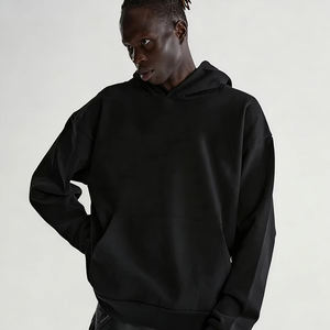 Sudadera con Capucha Oversize de Forro Polar Ecológico de Color Liso, Cálida, Unisex, de Moda OEM, con Hombros Caídos y Logotipo Personalizado para Invierno - Product Image 3