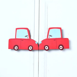 Poignées et poignées de tirage décoratives en bois d'acacia pour enfants, en forme de voiture, pour portes, armoires et commodes, vente en gros - Product Image 2