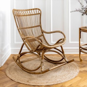 Sillas mecedoras de ocio hechas a mano sillón de ratán natural precio más barato al por mayor - Product Image 2