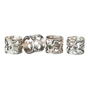 Anillo para Servilletas de Metal Plateado, Ideal para Mesas de Comedor Formales, con Acabado Elegante y Atractivo - Product Image 5