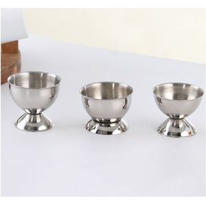 Porte-œufs en acier inoxydable, 2 pièces, design créatif, objet décoratif de table, qualité supérieure, prix de gros - Product Image 5