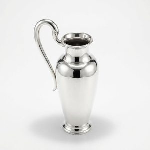Vase Col de Cygne Moderne en Laiton Fait Main 26cm, Poli Miroir Argenté, Centre de Table pour Mariage - Product Image 4