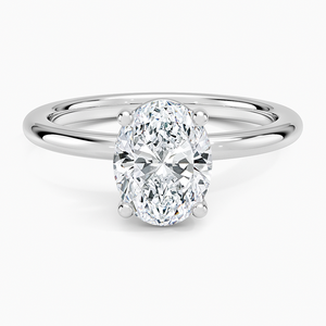 Bague de fiançailles solitaire en diamant taille ovale certifiée IGI, or massif 10K en or rose avec sertissage à griffes torsadées - Product Image 3