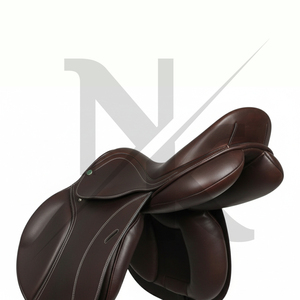 Silla de doma profesional de cuero genuino, estilo inglés de contacto cerrado, para espectáculos ecuestres, productos de carreras de caballos ingleses de la India. - Product Image 4