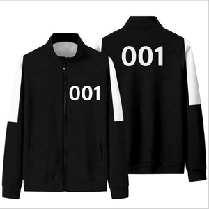 Sudadera con capucha de calamar para hombre, ropa deportiva masculina de alta calidad con cremallera frontal, estilo coreano, traje de chándal con logotipo personalizado, informal, 2021 - Product Image 6