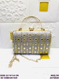 Premium Women Clutch Handbags with <b>Sequin</b> Embroidery, Luxury Evening <b>Bags</b> for Wedding Party and Festive Occasions Bulk Supplier - Product Image 5