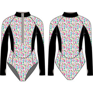 Justaucorps de gymnastique et de danse pour filles, sans manches, léger, antibactérien, à séchage rapide, avec logo, pour l'entraînement - Product Image 3