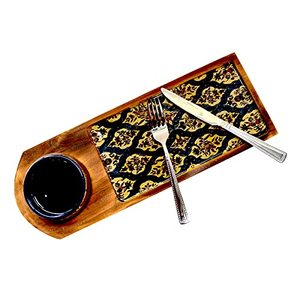 Premium Wooden Decorative Tray for Sophisticated Gatherings Rustic Wooden Printed Tray for Vintage Inspired Homes at <b>low</b> cost - Product Image 2